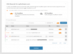 Cloudflare Review DNS records