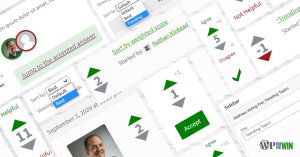 bbPress Voting Pro banner showing forum voting features